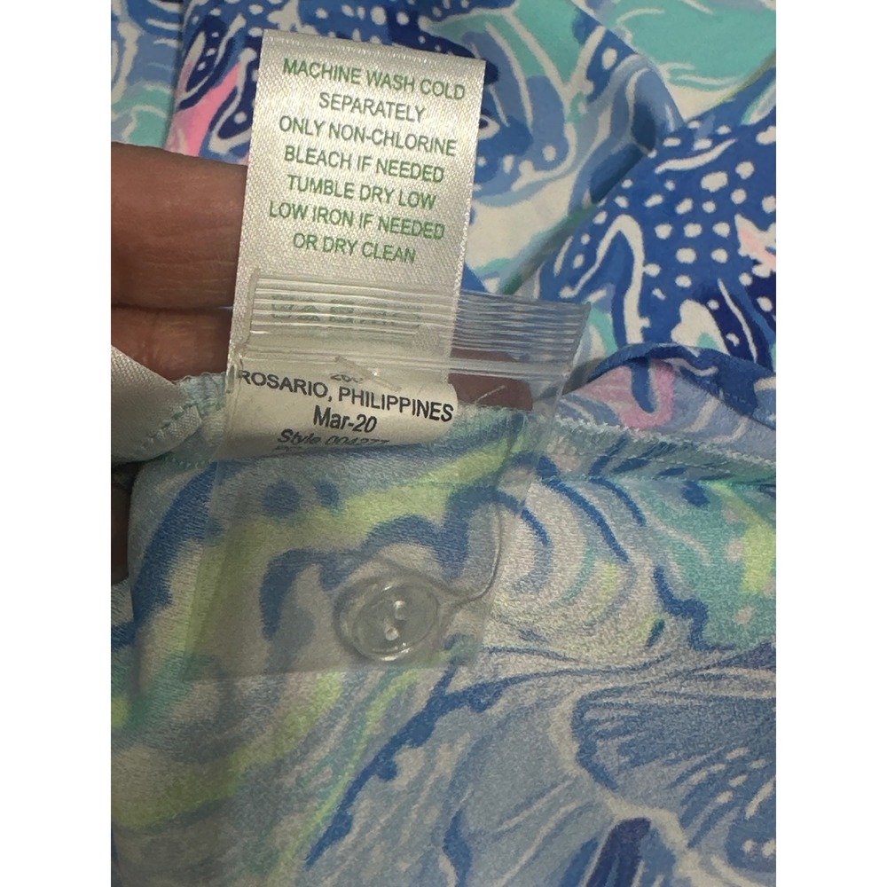 NWOT Lilly Pulitzer Tasely Jumpsuit  Saltwater Blue Shade Seekers Size 6 women's - Picture 15 of 16